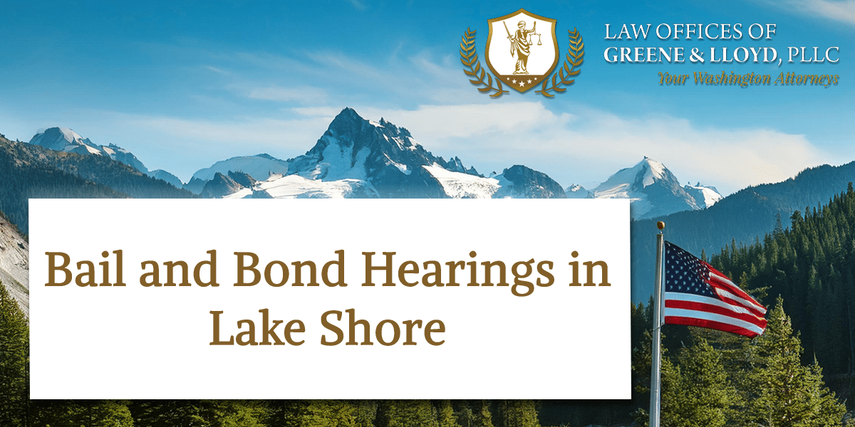 Bail and Bond Hearings in Lake Shore Washington - New